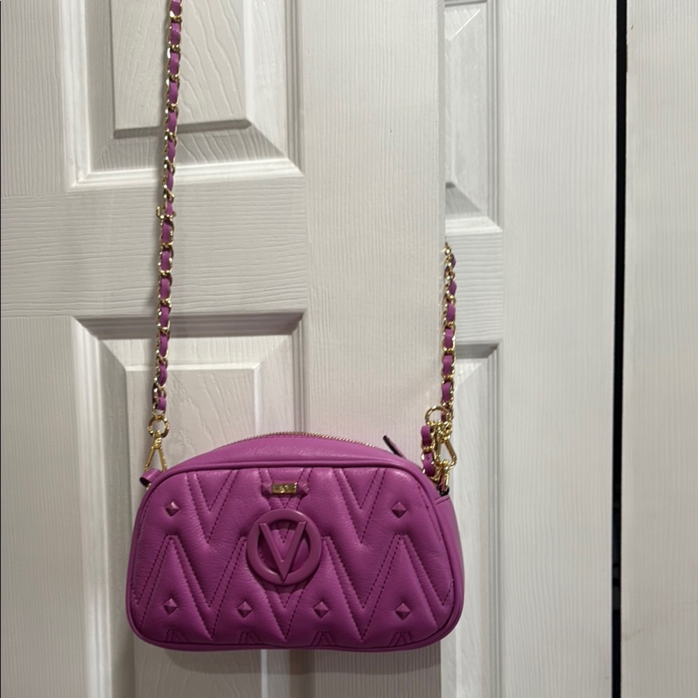 Purple Quilted Crossbody Bag